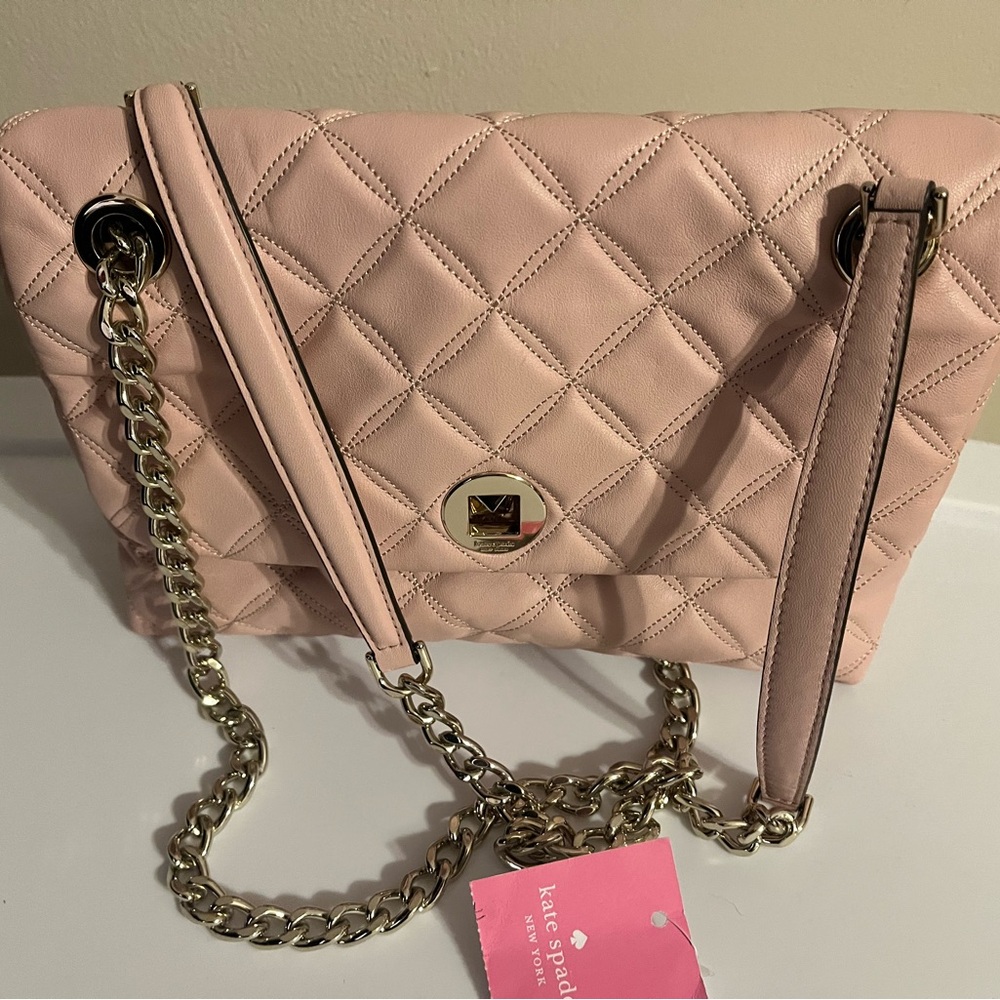 Kate Spade Blush Quilted Shoulder Bag
